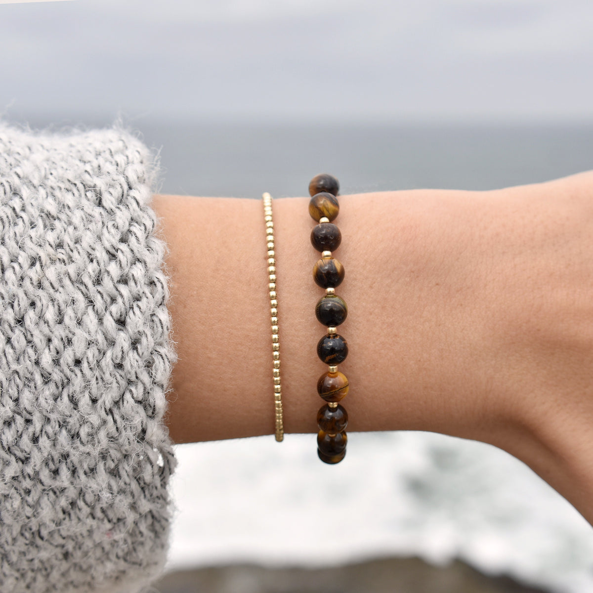 Tiger's Eye Bracelet • Embrace Confidence & Stay Grounded • Genuine Gemstone Jewelry for Women • Adjustable Length