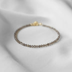 Dainty Smoky Quartz Gemstone Bracelet • Stability • Grounding • Personal Growth • Genuine Crystal Jewelry • Dainty & Delicate