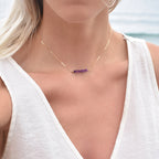 Lepidolite Necklace • Empath Protection Stones • Crystals for Stress and Transition • Alternative Libra Birthstone