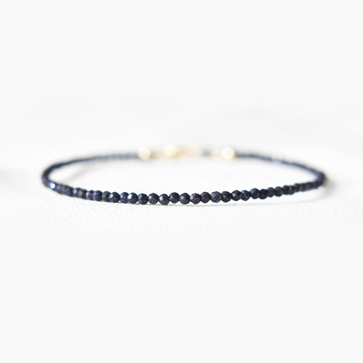 Dainty Blue Goldstone Gemstone Bracelet • Fire Sign Bracelet • Jewelry for Aries • Genuine Crystal Jewelry • Dainty & Delicate
