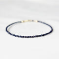 Dainty Blue Goldstone Gemstone Bracelet • Fire Sign Bracelet • Jewelry for Aries • Genuine Crystal Jewelry • Dainty & Delicate