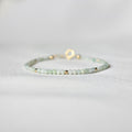Natural Jade Bracelet • Healing Gemstones • Harmony, Prosperity, Good Luck • Dainty Beaded Bracelet • Elegant Crystal Jewelry for Women