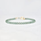 Dainty Aventurine Gemstone Bracelet • Genuine Crystal Jewelry for Women • Dainty & Elegant Crystal Bracelet for Abundance + Manifestation