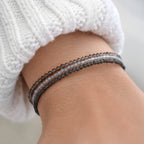 Dainty Smoky Quartz Gemstone Bracelet • Stability • Grounding • Personal Growth • Genuine Crystal Jewelry • Dainty & Delicate