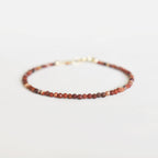Natural Red Jasper Bracelet • Healing Gemstones • Protection, Grounding, Balance • Dainty Bead Bracelet • Elegant Crystal Jewelry for Women