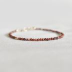 Natural Red Jasper Bracelet • Healing Gemstones • Protection, Grounding, Balance • Dainty Bead Bracelet • Elegant Crystal Jewelry for Women