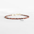 Natural Red Jasper Bracelet • Healing Gemstones • Protection, Grounding, Balance • Dainty Bead Bracelet • Elegant Crystal Jewelry for Women