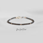 Dainty Smoky Quartz Gemstone Bracelet • Stability • Grounding • Personal Growth • Genuine Crystal Jewelry • Dainty & Delicate