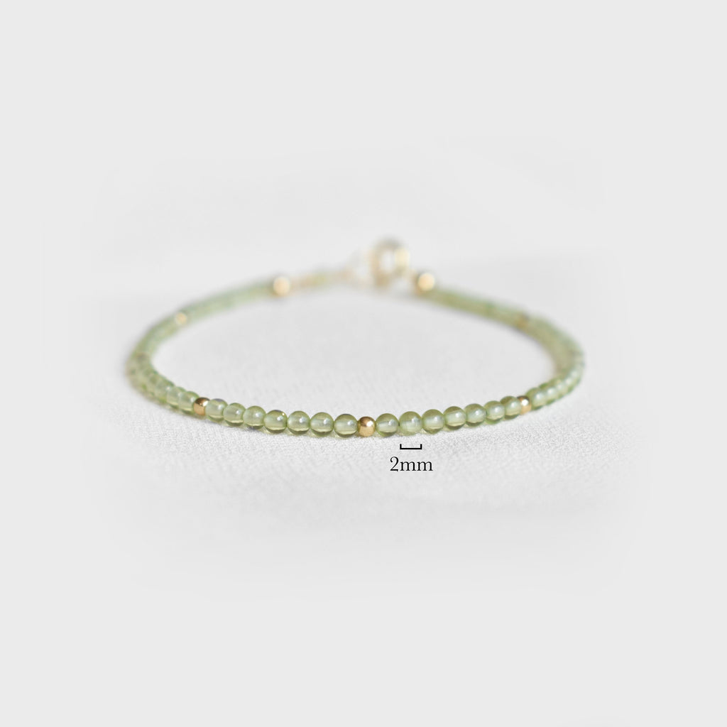 Delicate Peridot Gemstone Bracelet • August Birthstone • Leo Birthday Gift • Genuine Gemstone Jewelry for Women • Dainty & Elegant