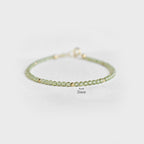 Delicate Peridot Gemstone Bracelet • August Birthstone • Leo Birthday Gift • Genuine Gemstone Jewelry for Women • Dainty & Elegant