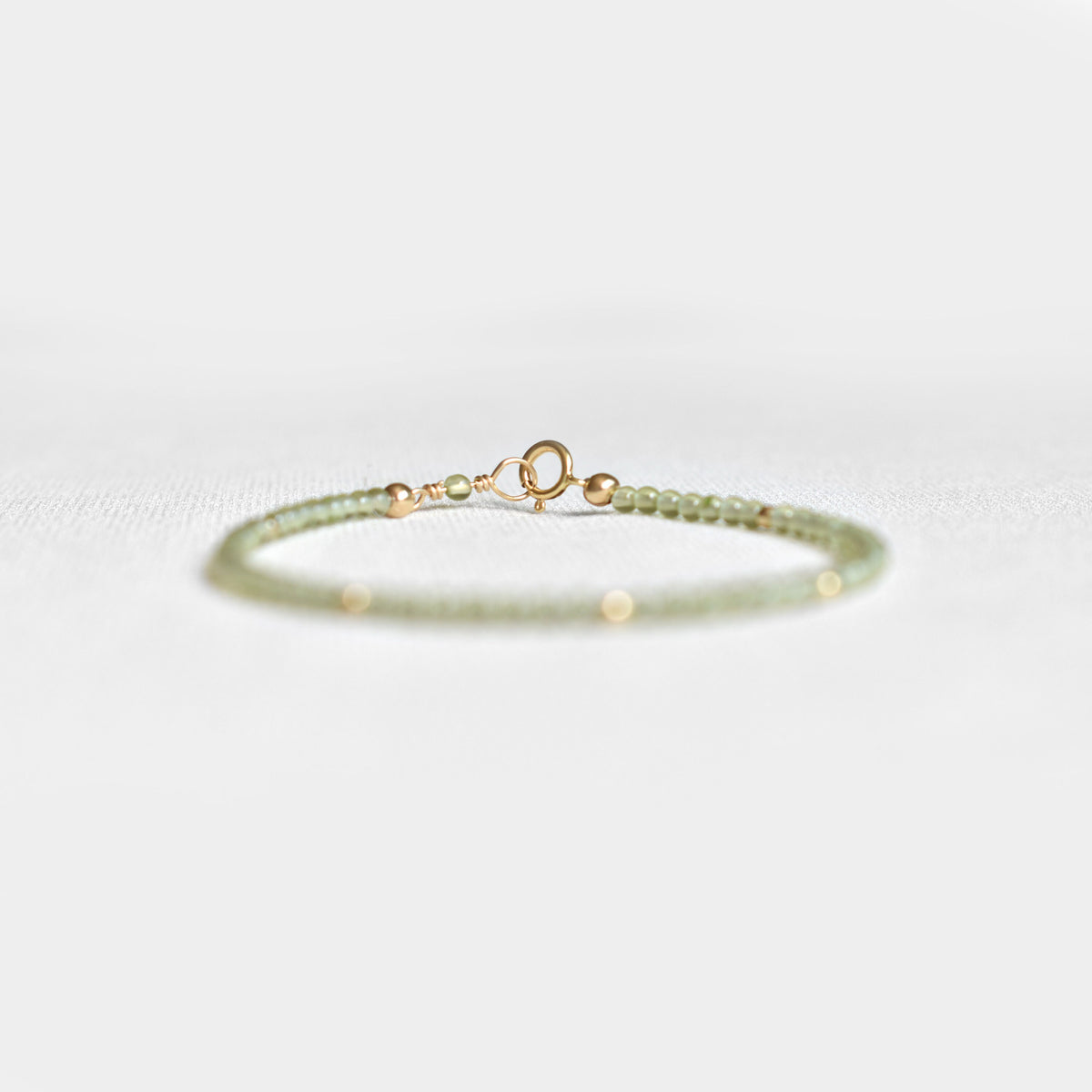 Delicate Peridot Gemstone Bracelet • August Birthstone • Leo Birthday Gift • Genuine Gemstone Jewelry for Women • Dainty & Elegant