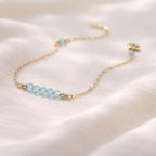Blue Topaz Bracelet • December Birthstone • Handmade & Minimal Jewelry for Her • Mother's Day Gift