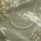 Pearl Beaded Necklace • June Birthstone Necklace • Dainty Pearl Choker • Bridal Necklace • Wedding Jewelry • Minimalist Pearl Necklace