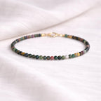 Natural Bloodstone Bracelet • Healing Gemstones • Vitality, Protection, Resilience • Dainty Stone Bracelet • Elegant Crystal Jewelry