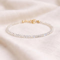 Dainty Moonstone Gemstone Bracelet • Energy Protection, Strength, Healing • Natural Gemstones • Beautiful Blue Flash Moonstone Jewelry