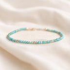 Turquoise Gemstone Bracelet • December Birthstone Jewelry • Dainty, Delicate Crystal Bracelet • Protection, Communication, Inner Calm
