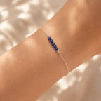 Dainty Sapphire Bracelet • September Birthstone • Handmade & Minimal Jewelry for Her • Birthday Gift for Virgo or Libra • Dainty Gemstone
