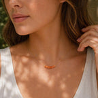 Carnelian Gemstone Necklace • Healing Crystal Jewelry • Genuine Orange Carnelian • Gemstone Jewelry Gift • Sacral Chakra • Confidence