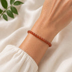 Carnelian Gemstone Bracelet • Genuine Crystal Jewelry for Her • Dainty & Delicate • Radiate Confidence and Warmth