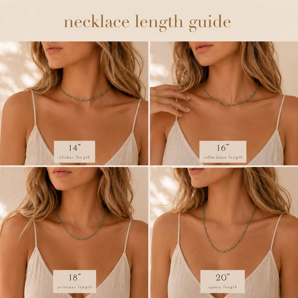 Natural Jade Necklace • Harmony, Prosperity, Good Luck • Dainty Jade Bead Necklace • Minimalist Green Jade Jewelry • Layering Necklace