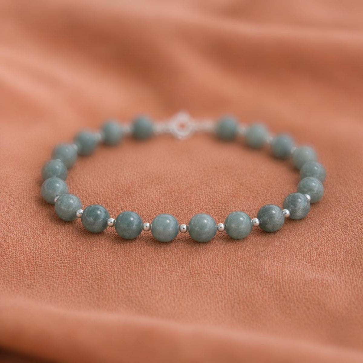 Natural Jade Bracelet • Healing Gemstones • Harmony, Prosperity, Good Luck • Dainty Beaded Bracelet • Elegant Crystal Jewelry for Women