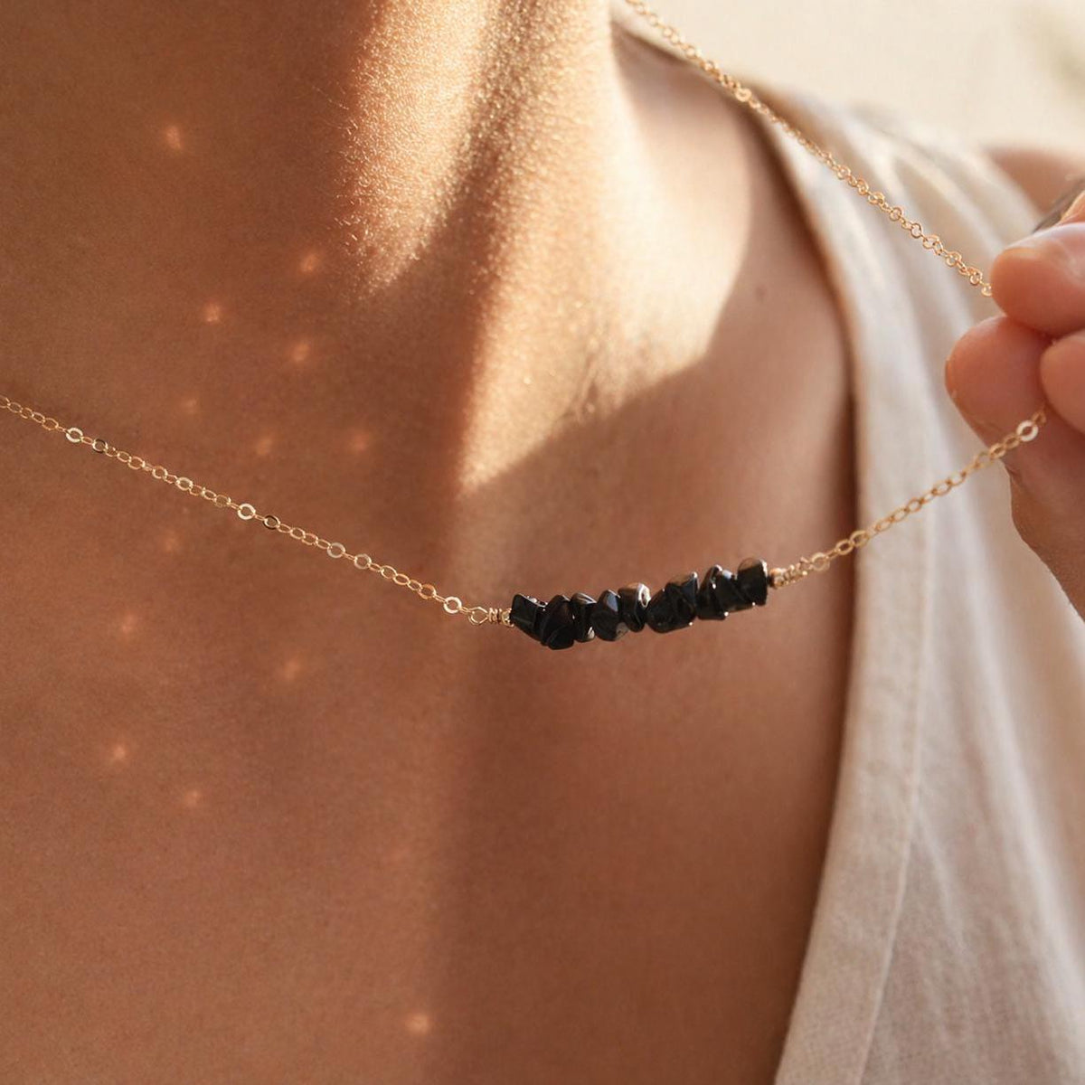 Obsidian Necklace • Stones for Protection, Security and Stability • Handcrafted Jewelry for Mom, Sister, Daughter, or Wife