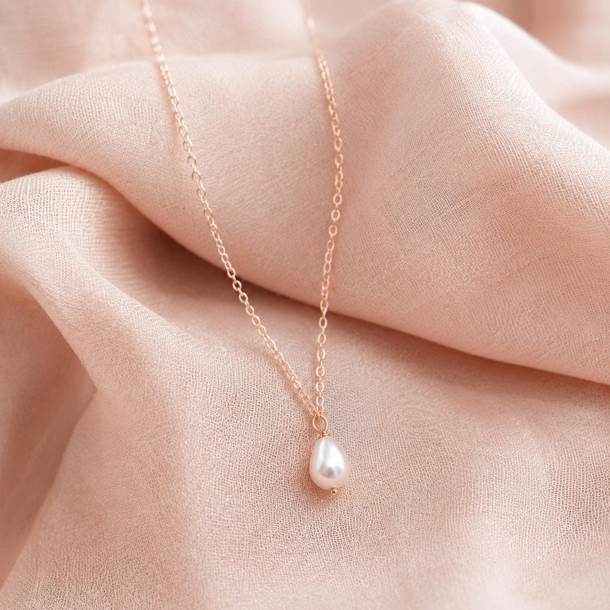 And So It Begins Freshwater Pearl Necklace – Graduation Gift for Her, Minimalist Gold Filled Pearl Necklace, New Beginnings Jewelry