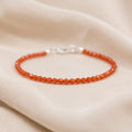 Mini Carnelian Gemstone Bracelet • Genuine Crystal Jewelry for Her • Dainty & Delicate • Radiate Confidence and Warmth
