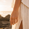 LUMIÈRE Hand Chain, Gold Hand Bracelet Ring Chain, Dainty Boho Hand Jewelry, Minimalist Finger Bracelet, Slave Bracelet