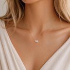 Moonstone Necklace | Minimalist Gold Necklace | June Birthstone Jewelry | Dainty Moonstone Necklace | Bridal Moonstone Jewelry