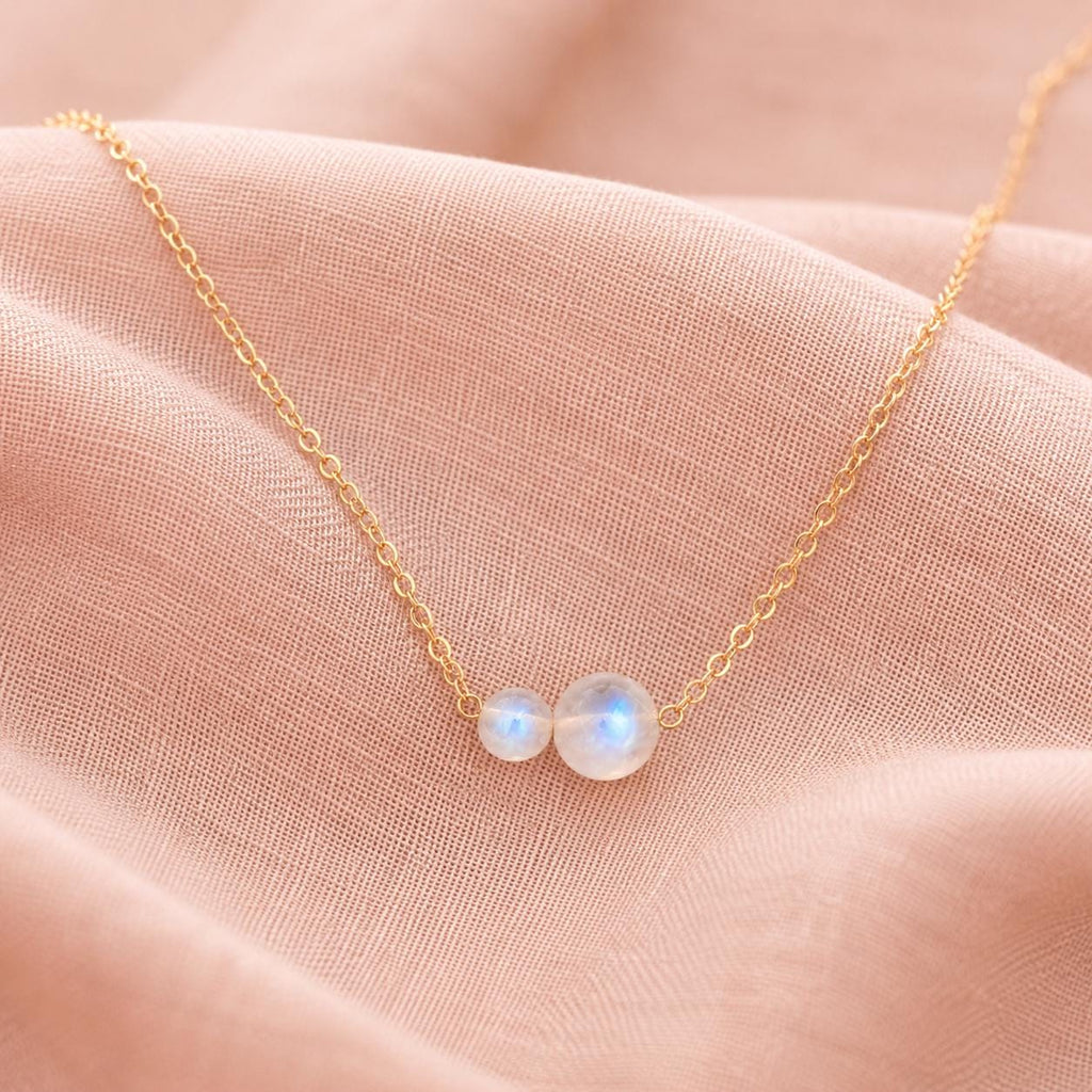 Moonstone Necklace | Minimalist Gold Necklace | June Birthstone Jewelry | Dainty Moonstone Necklace | Bridal Moonstone Jewelry