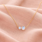 Moonstone Necklace | Minimalist Gold Necklace | June Birthstone Jewelry | Dainty Moonstone Necklace | Bridal Moonstone Jewelry