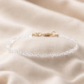 Herkimer Diamond Bracelet • Minimalist Crystal Bracelet • Raw Quartz Layering Bracelet • Delicate Gemstone Bracelet • Dainty Bridal Jewelry