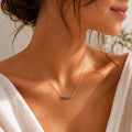 Jade Necklace, Genuine Jade Gemstone Necklace, Minimalist Dainty Green Stone, Jade Jewelry for Women
