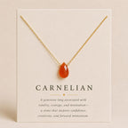 Carnelian Necklace, Dainty Gemstone, Courage and Confidence Gift, Orange Carnelian Pendant, Motivational Jewelry, Minimalist Necklace