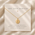Birth Flower Memorial Necklace, The Love Remains, Personalized Remembrance Gift, Sympathy Gift, In Loving Memory Necklace, Loss of Loved One