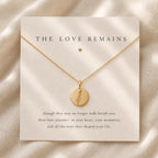 Birth Flower Memorial Necklace, The Love Remains, Personalized Remembrance Gift, Sympathy Gift, In Loving Memory Necklace, Loss of Loved One