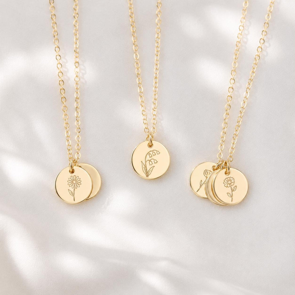 Birth Flower Memorial Necklace, The Love Remains, Personalized Remembrance Gift, Sympathy Gift, In Loving Memory Necklace, Loss of Loved One