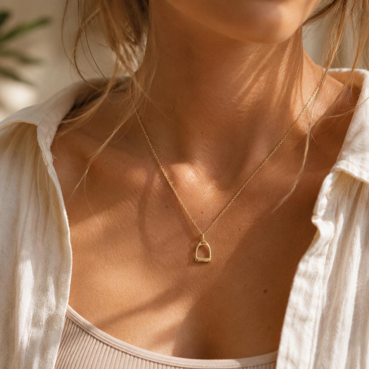 Gold Stirrup Necklace | Gold Filled Horse Necklace | Equestrian Necklace | Western Jewelry | Dainty Cowgirl Necklace | Horse Lover Gift