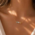 The Next Chapter Necklace, Amazonite Moonstone Citrine, Graduation Gift for Her, College Bound Jewelry, New Beginnings Gift