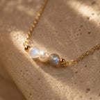 Still With Me Necklace | Memorial Gift | Sympathy Jewelry | Moonstone Pearl Labradorite Gemstones | Remembrance Jewelry Gift for Her