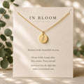 Sweet Sixteen Birth Flower Necklace, Personalized Gold Birth Flower Necklace, 16th Birthday Gift for Daughter, Granddaughter, Niece
