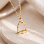 Gold Stirrup Necklace | Gold Filled Horse Necklace | Equestrian Necklace | Western Jewelry | Dainty Cowgirl Necklace | Horse Lover Gift