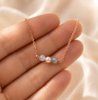 Still With Me Necklace | Memorial Gift | Sympathy Jewelry | Moonstone Pearl Labradorite Gemstones | Remembrance Jewelry Gift for Her