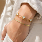 Herringbone Bracelet, Flat Snake Chain, Dainty Layering Jewelry