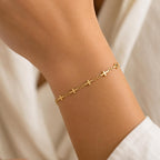 Dainty Gold Cross Bracelet | Minimalist Faith Bracelet | Gold Cross Chain Bracelet | Christian Jewelry | Gift for Her | Everyday Bracelet
