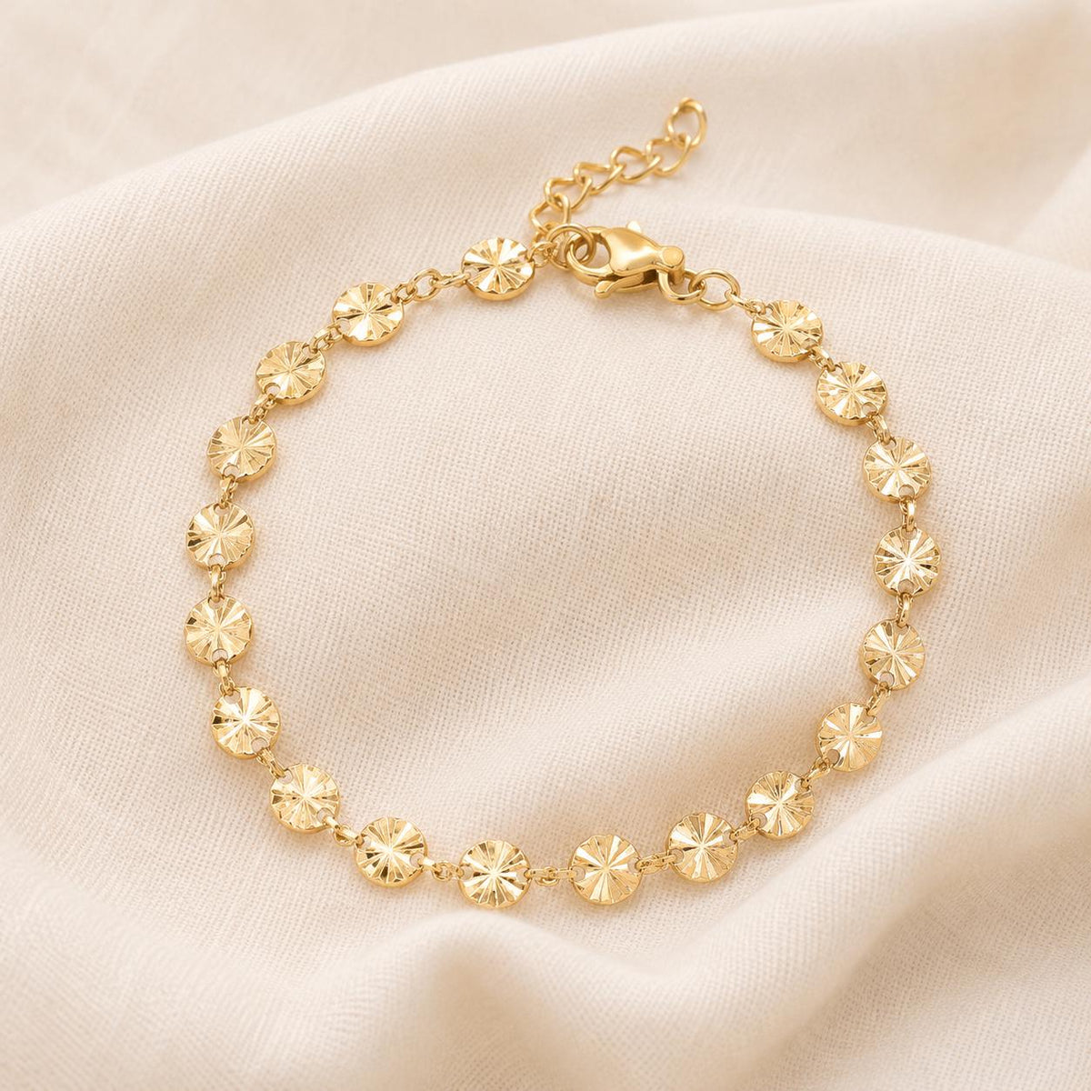 SOLEIL Bracelet | Sunburst Chain Bracelet, Dainty Gold Bracelet, Minimalist Layering Bracelet, Everyday Jewelry, Gift for Her