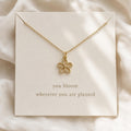 You Bloom Wherever You Are Planted Necklace, Gold Flower Necklace, Inspirational Gift for Her, Encouragement Jewelry, New Beginnings Gift