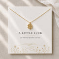 Four Leaf Clover Necklace, A Little Luck Necklace, Good Luck Gift, New Beginnings Jewelry, Graduation Gift, Lucky Charm Necklace