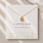 Four Leaf Clover Necklace, A Little Luck Necklace, Good Luck Gift, New Beginnings Jewelry, Graduation Gift, Lucky Charm Necklace